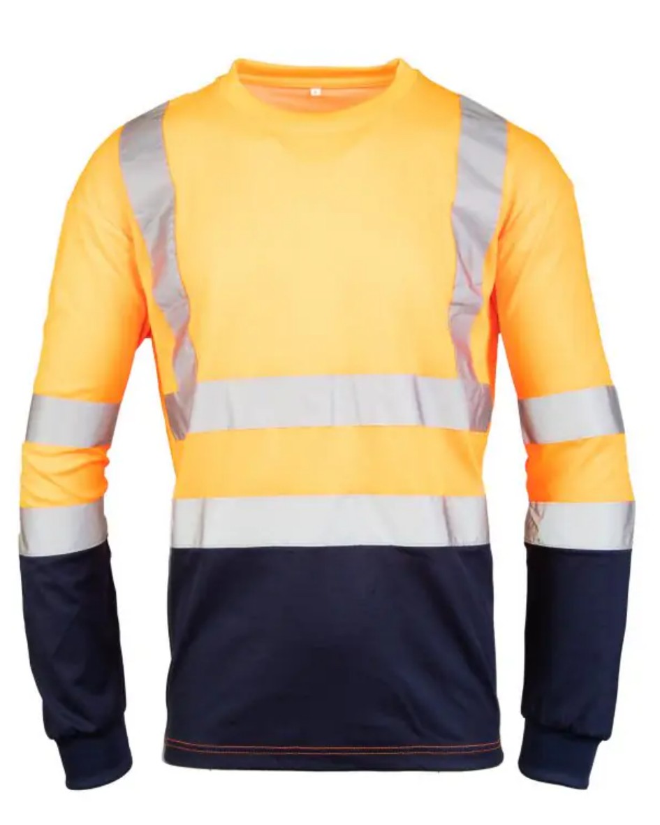 BRIXTON FLASH KOSZULKA DŁUGI RĘKAW 50/50 POMARAŃCZ/GRANAT